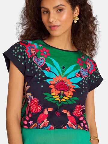 T-shirt love & roses en bleu : devant