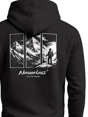 Neverless Sweatshirt 'viva la monte' in Schwarz