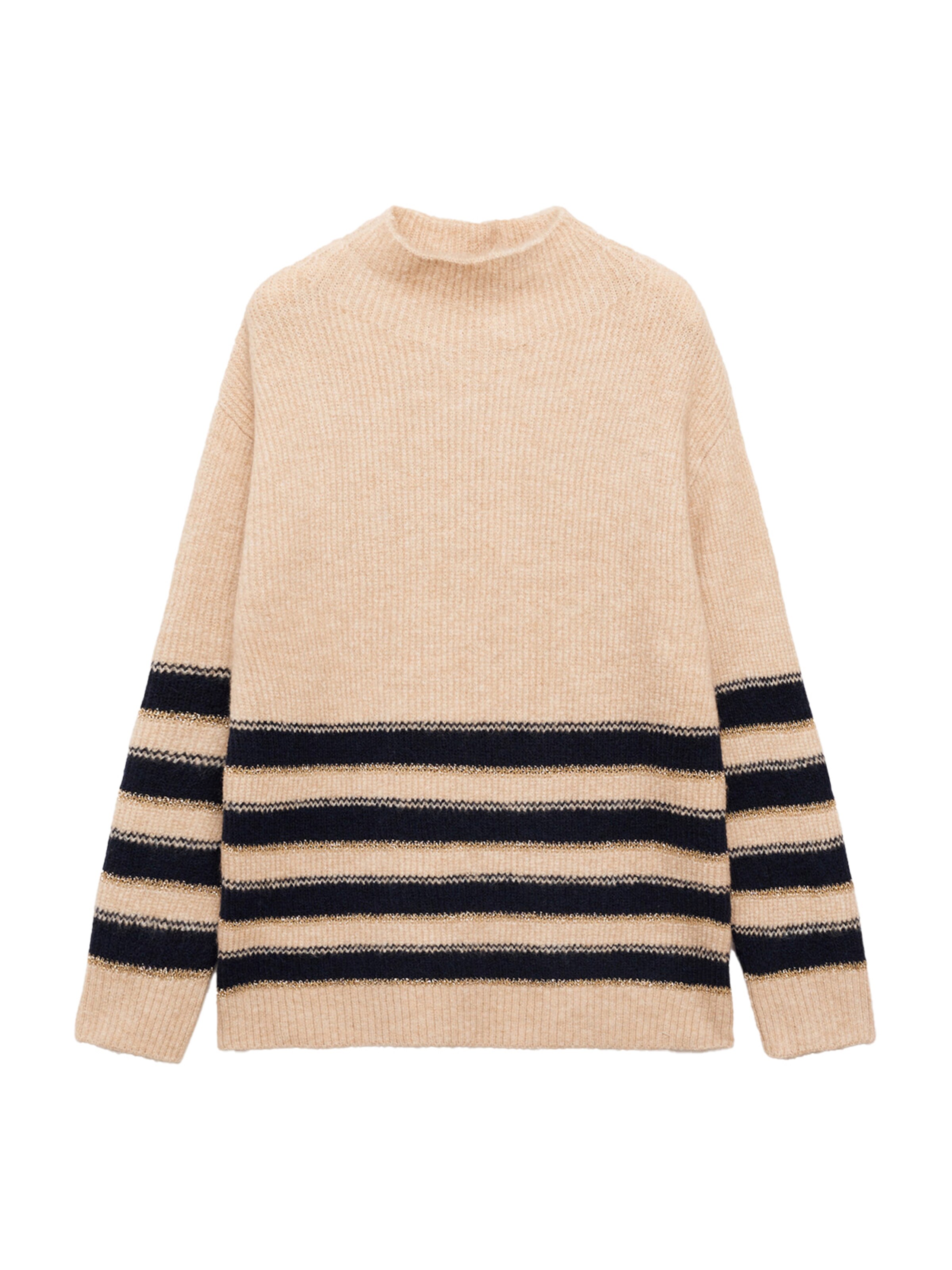 MANGO Trui 'CAPITAN' in Beige: voorkant