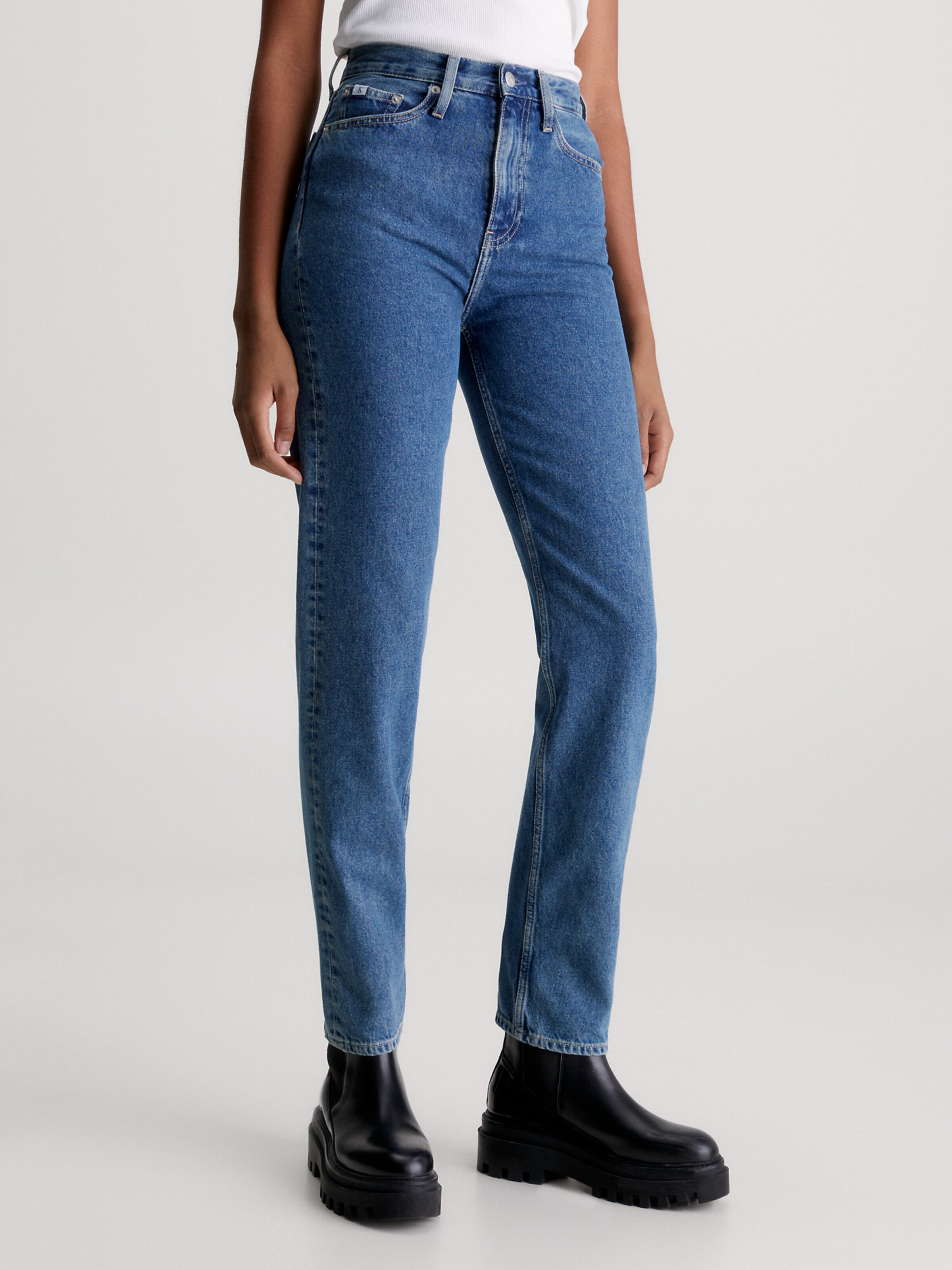 Calvin Klein Jeans Slim fit Jeans AUTHENTIC SLIM STRAIGHT in Blue Denim ABOUT YOU