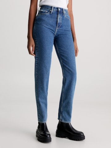 Calvin Klein Jeans Слим фит Дънки в синьо: отпред