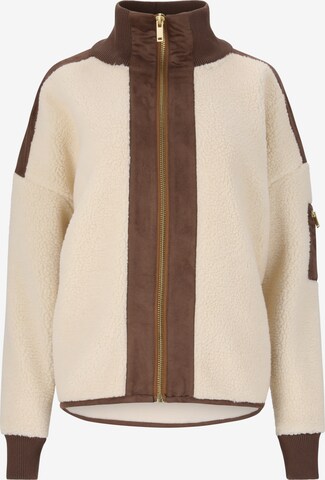 Athlecia Fleece Jacket 'Minniem' in Beige: front