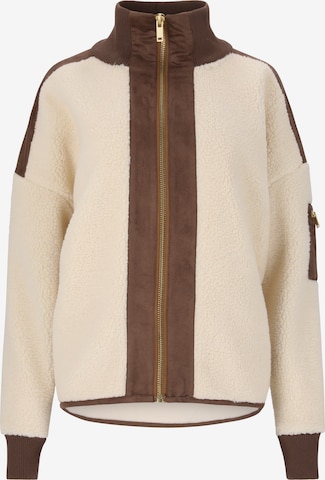 Athlecia Fleece Jacket 'Minniem' in Beige: front