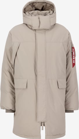 Veste d’hiver ALPHA INDUSTRIES en beige : devant
