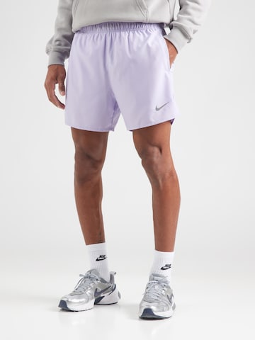 NIKE Обычный Спортивные штаны в Лиловый: спереди