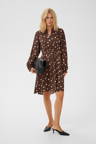 CULTURE Jurk 'Dotty Berna' in Bruin