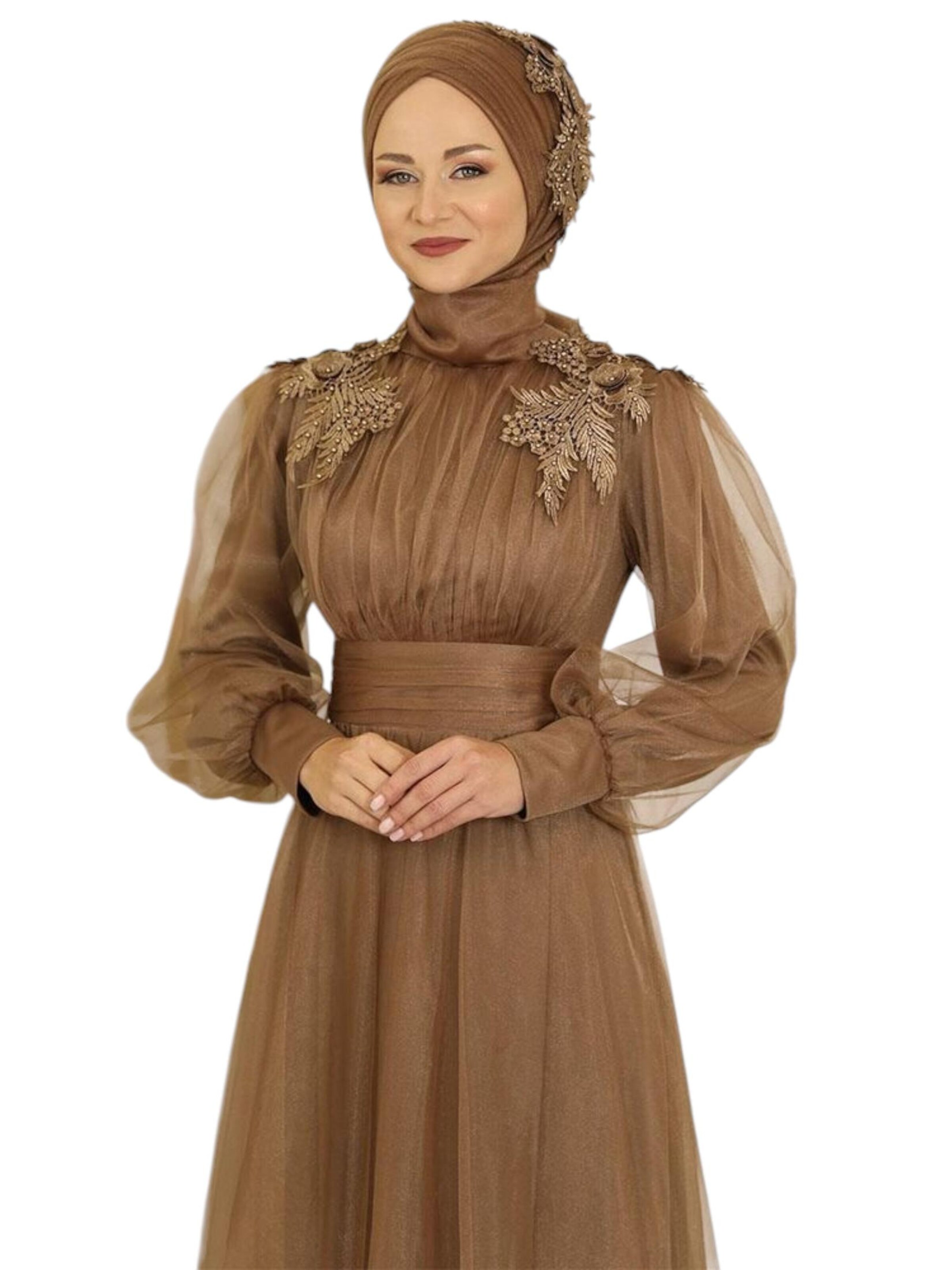 Abito da sera 'MINEL' di fashionshowcase in marrone