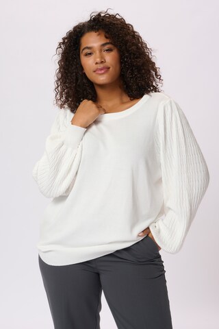 KAFFE CURVE Sweater 'KC Lini' in White