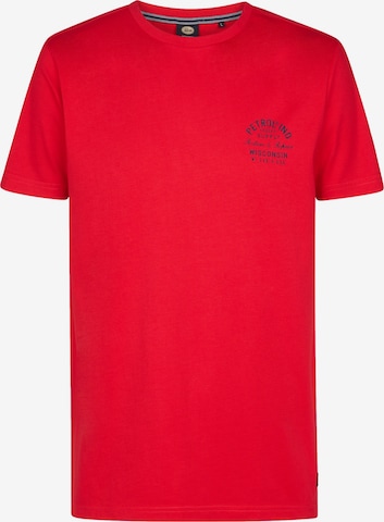 T-Shirt Petrol Industries en rouge : devant