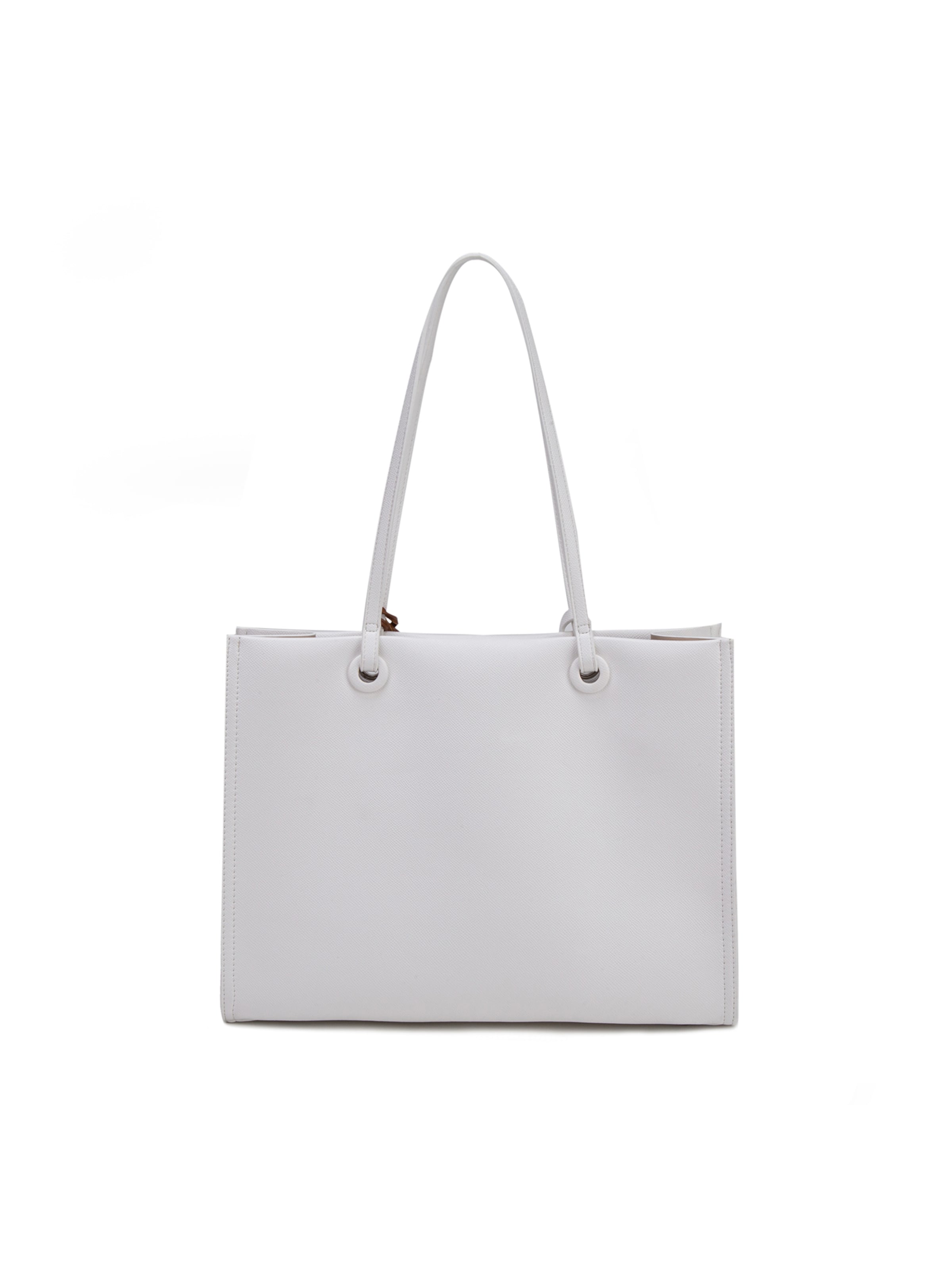 Shopper 'Borsa Shopper Donna Elora Lux - Pelle Vegana PU, Chiusura Magnetica' di Diana&Co. in bianco