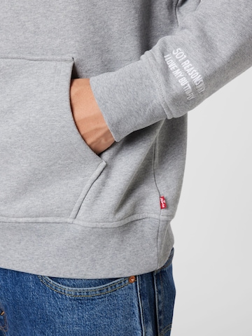 LEVI'S ® Rovný strih Mikina 'Relaxed Graphic Hoodie' - Sivá