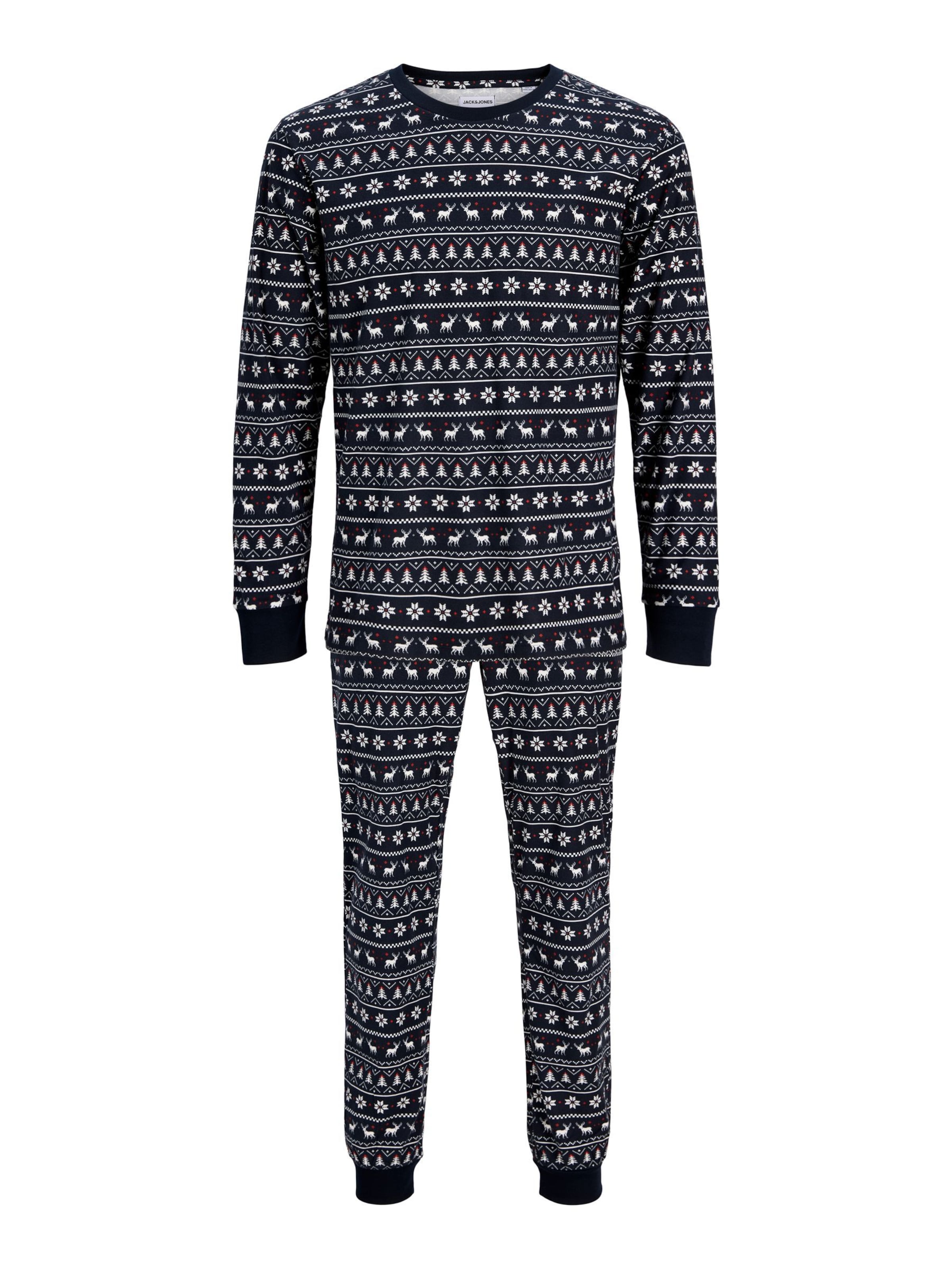 JACK & JONES - Pijama largo en azul: frente