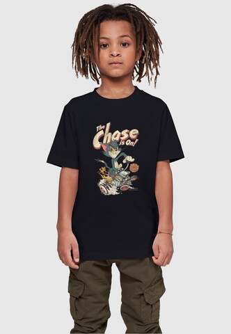ABSOLUTE CULT Shirt 'Tom And Jerry - The Chase Is On' in Zwart: voorkant
