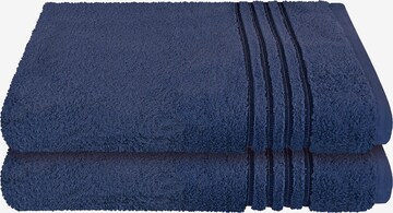 SCHIESSER Shower Towel 'Milano' in Blue: front