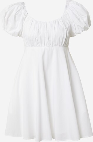 Abercrombie & Fitch Лятна рокля в бяло: отпред