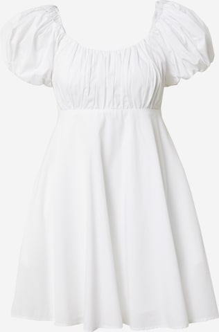 Abercrombie & FitchKoktel haljina - bijela boja: prednji dio