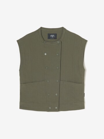 Le Temps Des Cerises Vest 'Elias' in Green: front