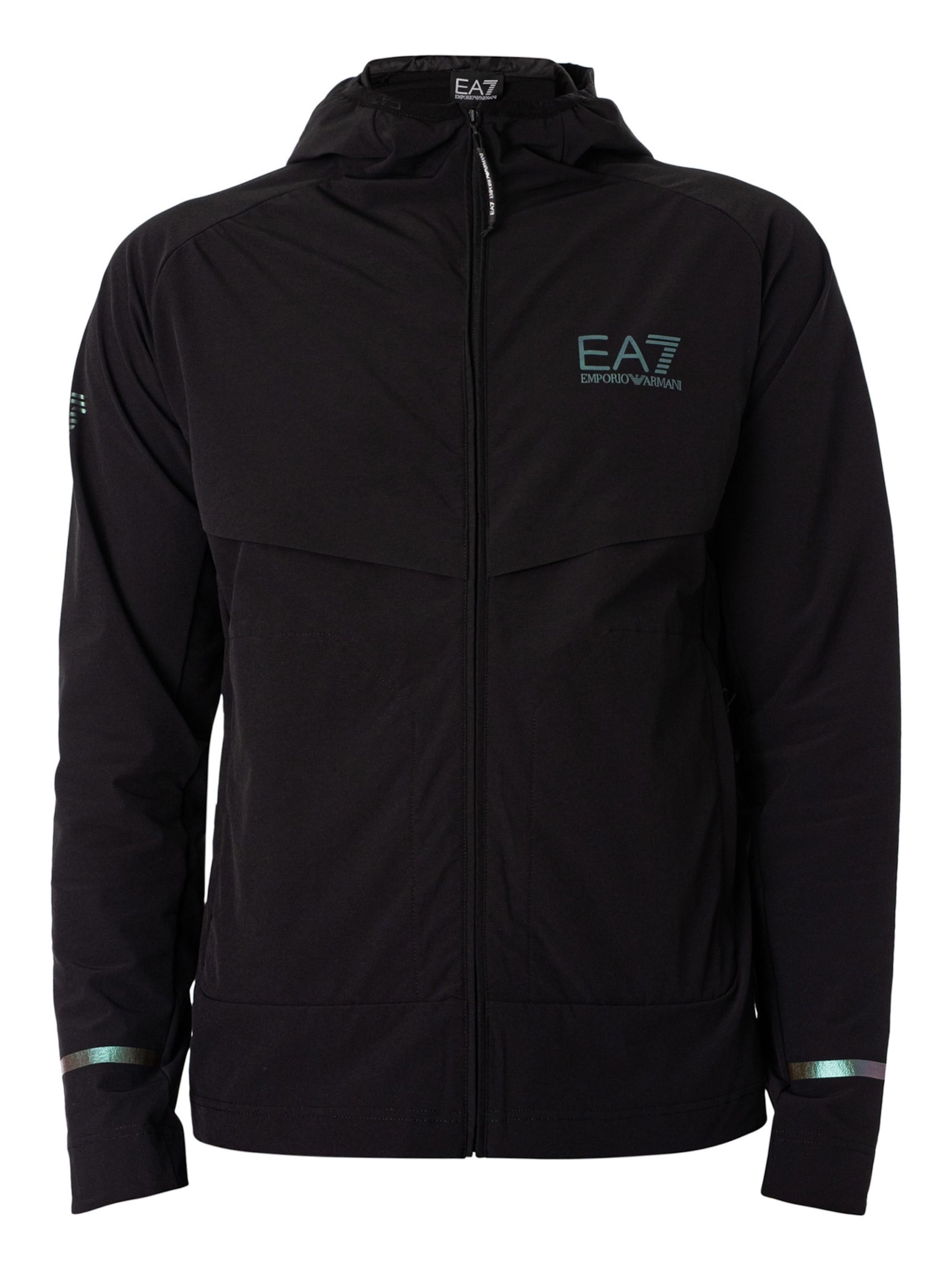 Giacca sportiva di EA7 Emporio Armani in nero: frontale
