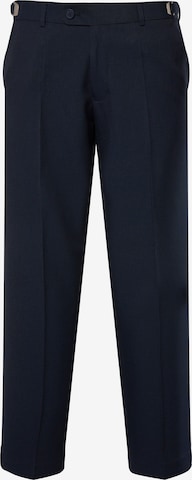 Men Plus Regular Pleated Pants in Blue: front