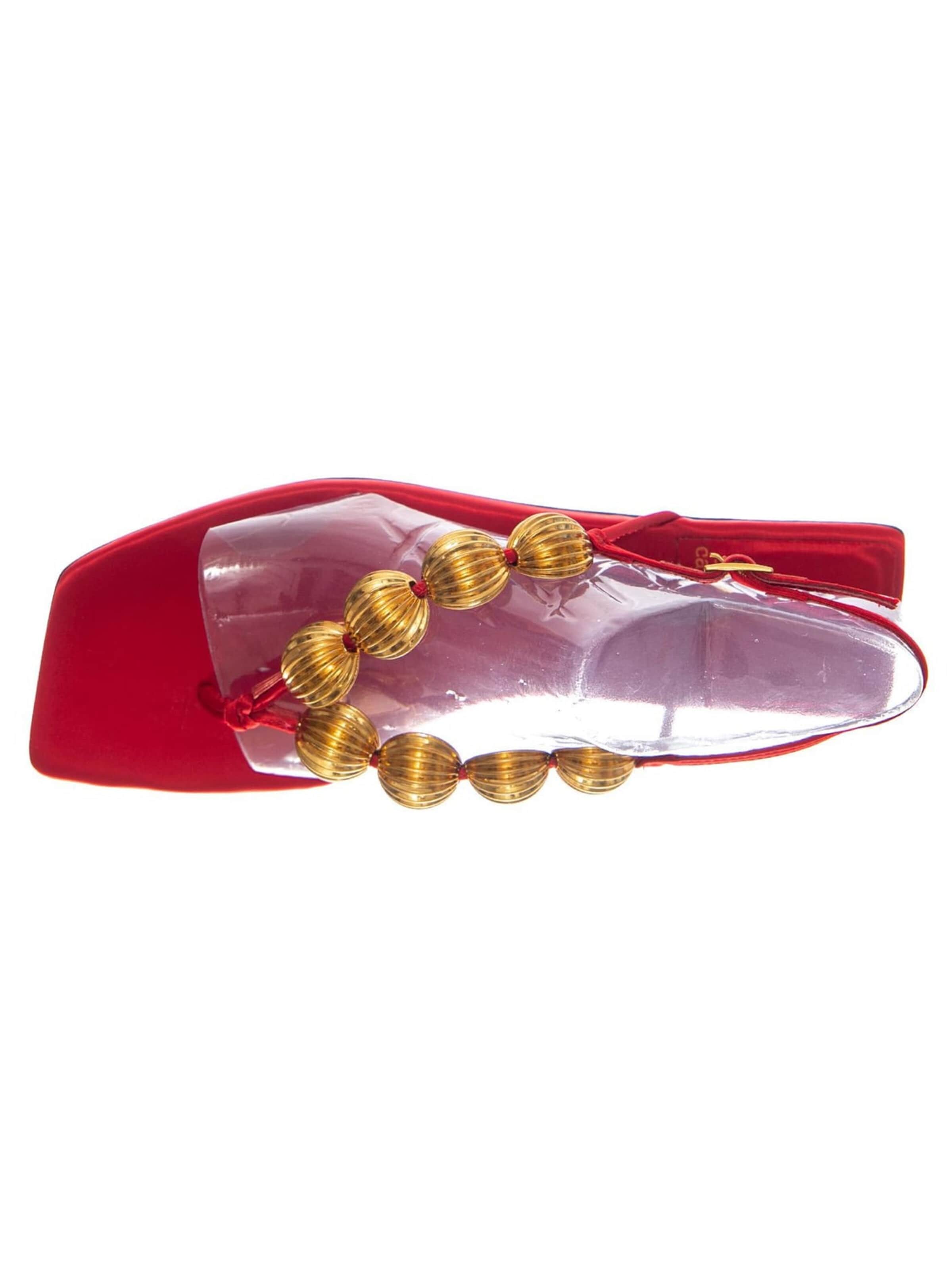Tongs 'YUCATAN RED SATIN GOLD' Jeffrey Campbell en mélange de couleurs