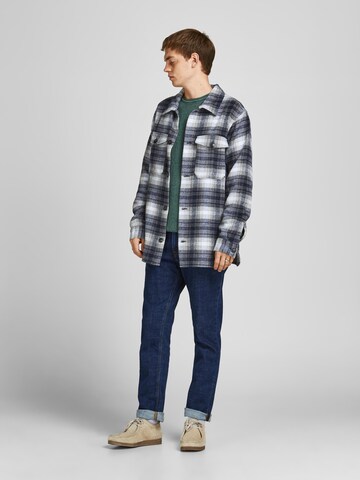 JACK & JONES Regular fit Button Up Shirt in Blue