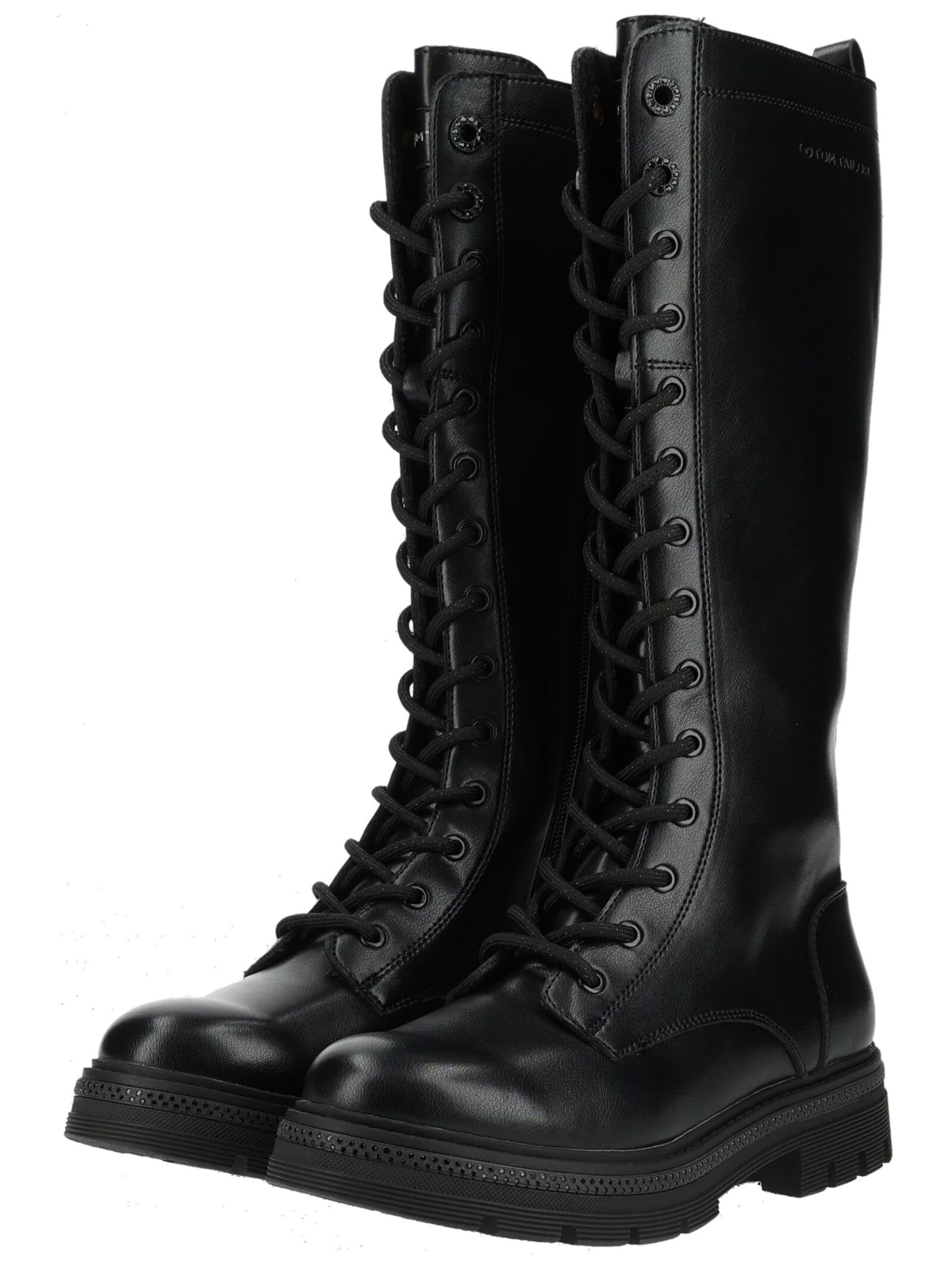 TOM TAILOR Stiefel in Schwarz