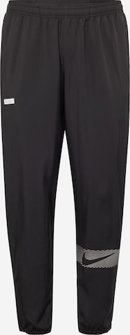 NIKE Tapered Sportbroek 'FLSH CHALLENGER' in Zwart: voorkant