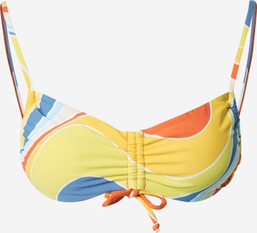 ROXY - Clásico Top de bikini 'PALM CRUZ' en amarillo: frente