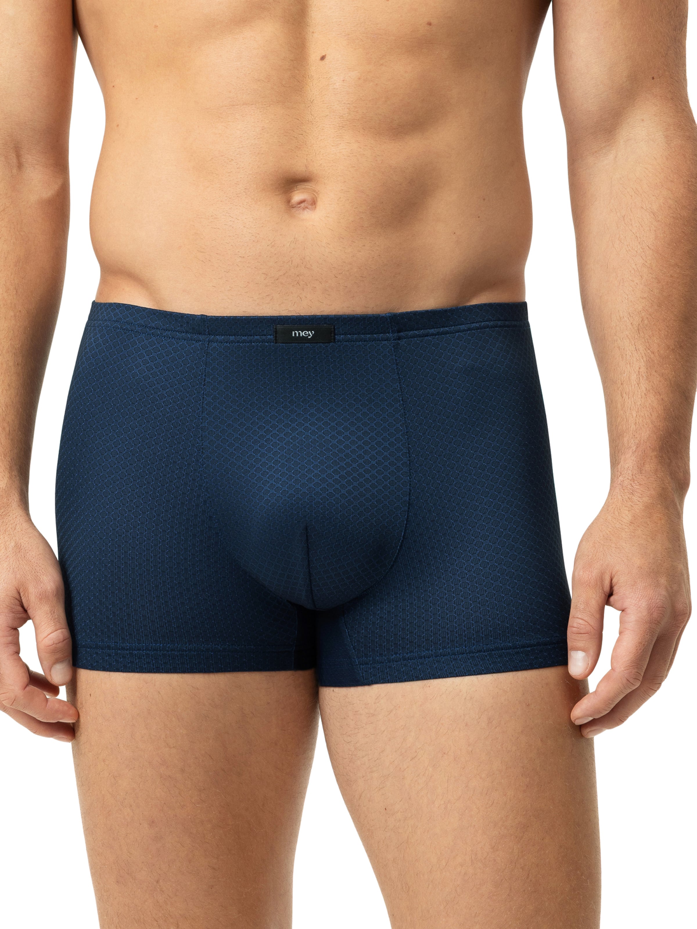 Mey Boxershorts  '  Dots ' in Blau: Vorderseite