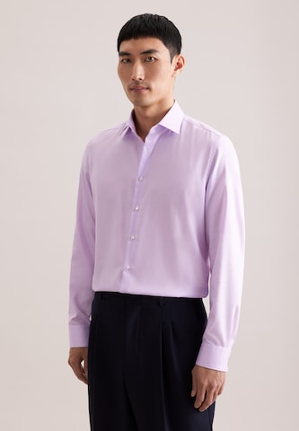 SEIDENSTICKER Slim Fit Businesshemd 'Schwarze Rose' in Lila