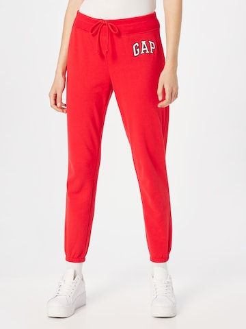 GAP Tapered Broek in Rood: voorkant