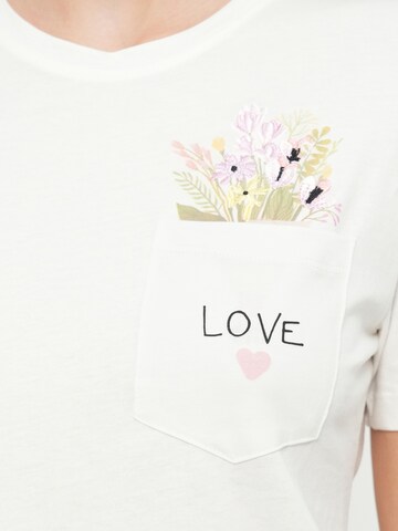 ONLY Μπλουζάκι 'ONLPOLLY' σε λευκό