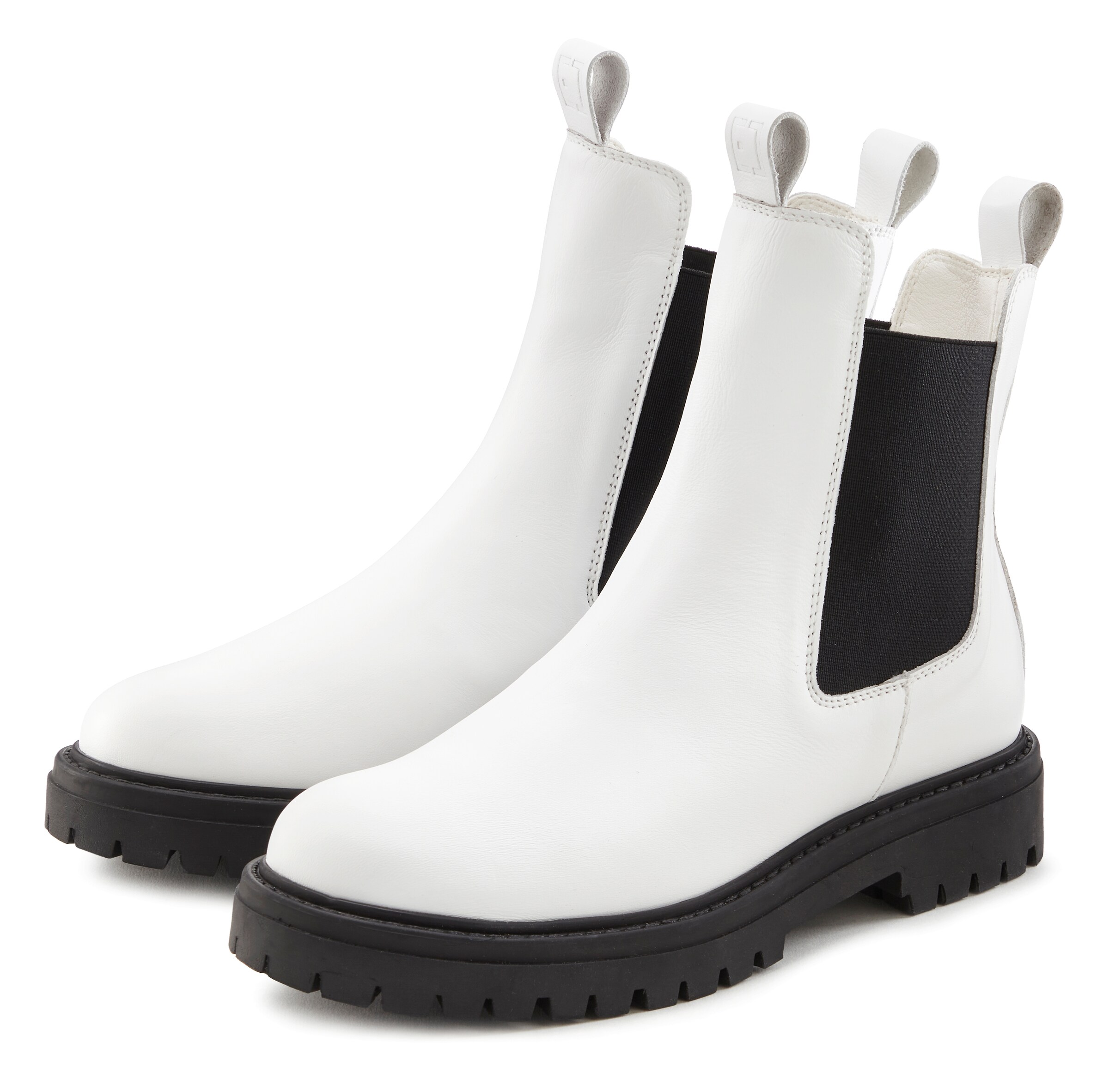 Elbsand Chelsea boty – bílá