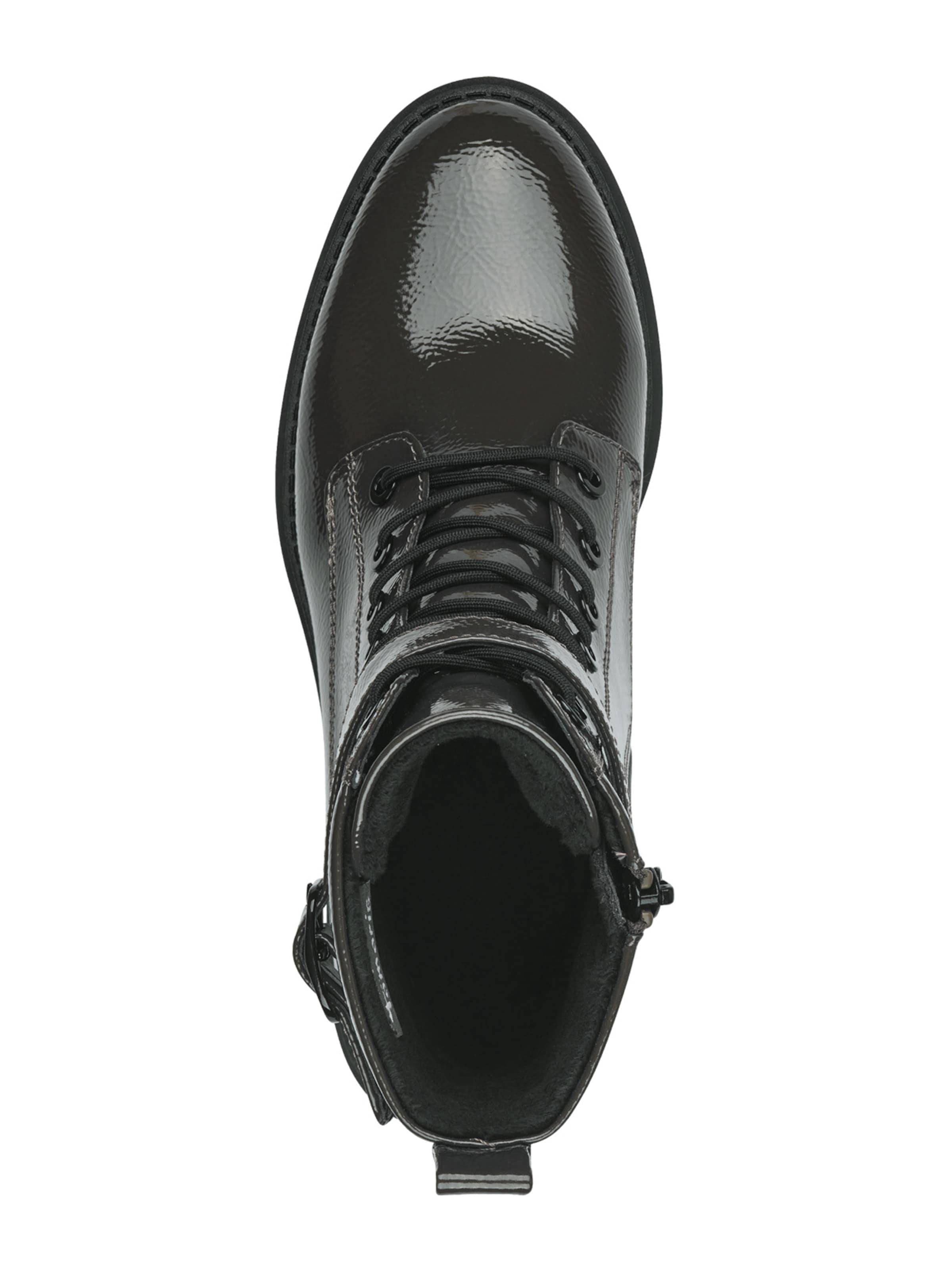 Tamaris Botki sznurowane w kolorze zielony