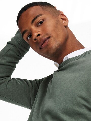 Only & Sons Regular fit Sweatshirt 'Ceres' in Green