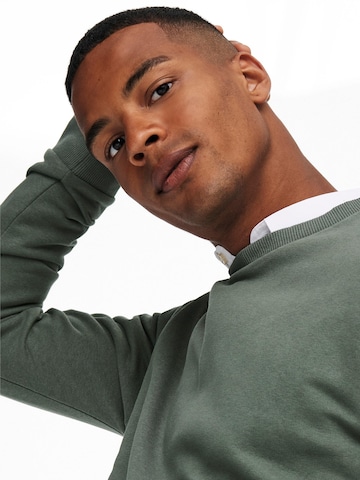 Only & Sons Regular fit Sweatshirt 'Ceres' in Green