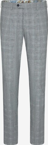 MMXGERMANY Tapered Pleat-Front Pants 'Leo' in Grey: front