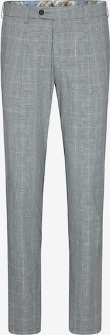 MMXGERMANY Tapered Pleat-Front Pants 'Leo' in Grey: front