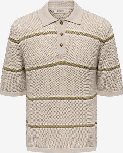 Megztinis 'ONSSEJR' iš Only & Sons, spalva – tamsiai ruda / šviesiai pilka / nendrių spalva / balta, Prekių apžvalga