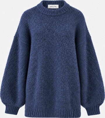 Pull-over oversize Kamila Šikl en bleu : devant