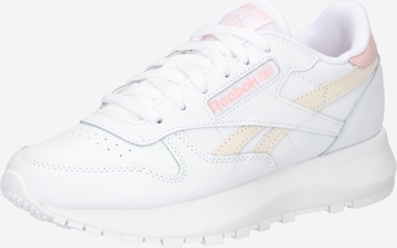 Baskets basses Reebok en blanc : devant