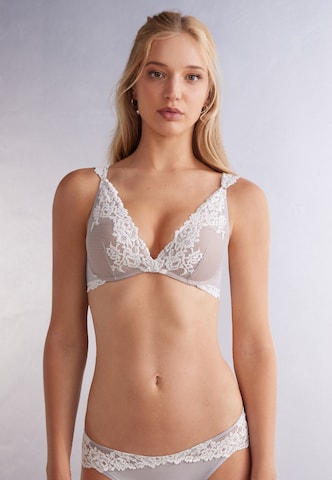 INTIMISSIMI Balconette Bra 'Pretty Flowers' in Grey: front