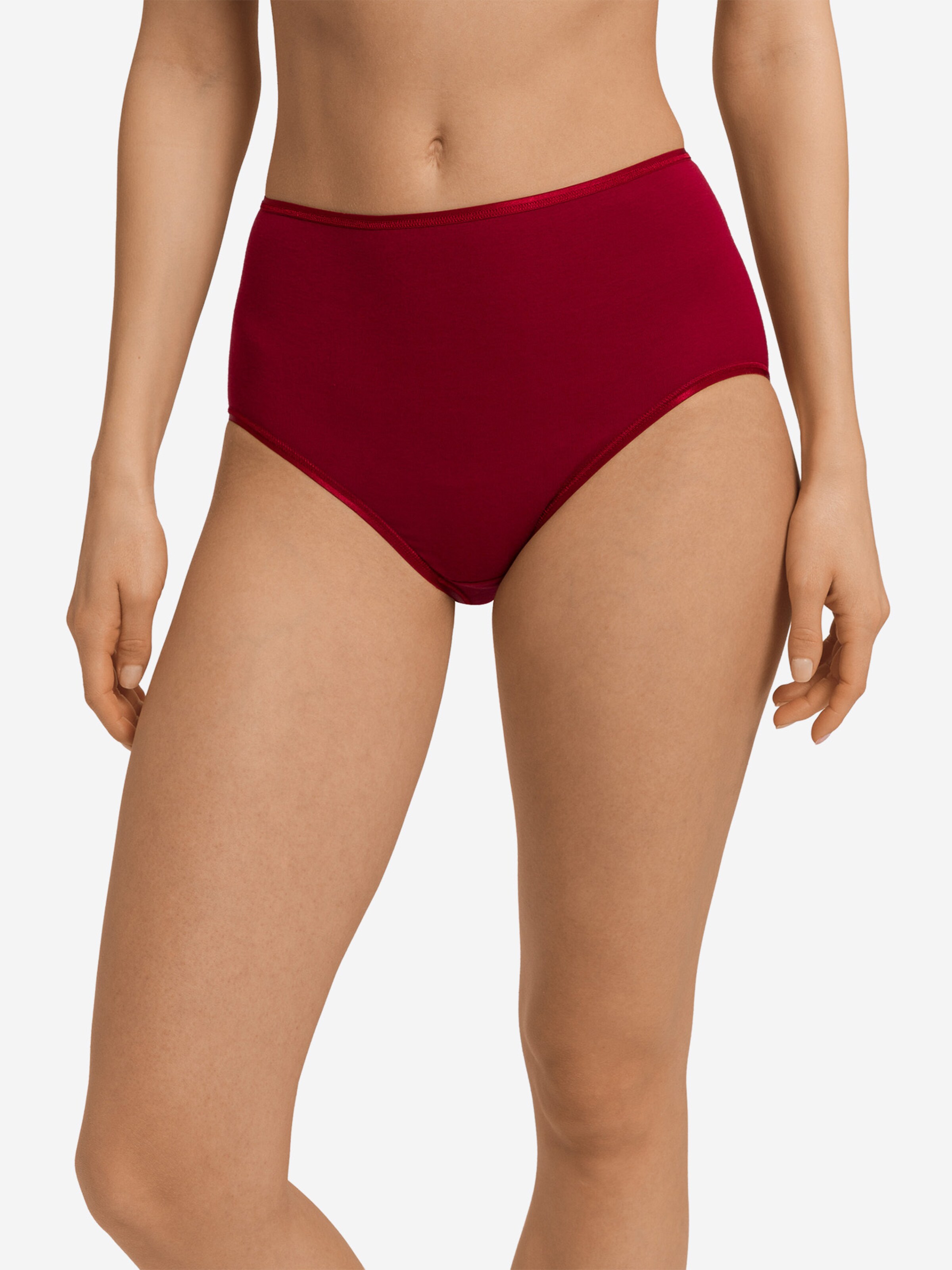 Slip ' Cotton Seamless ' Hanro en rouge : devant
