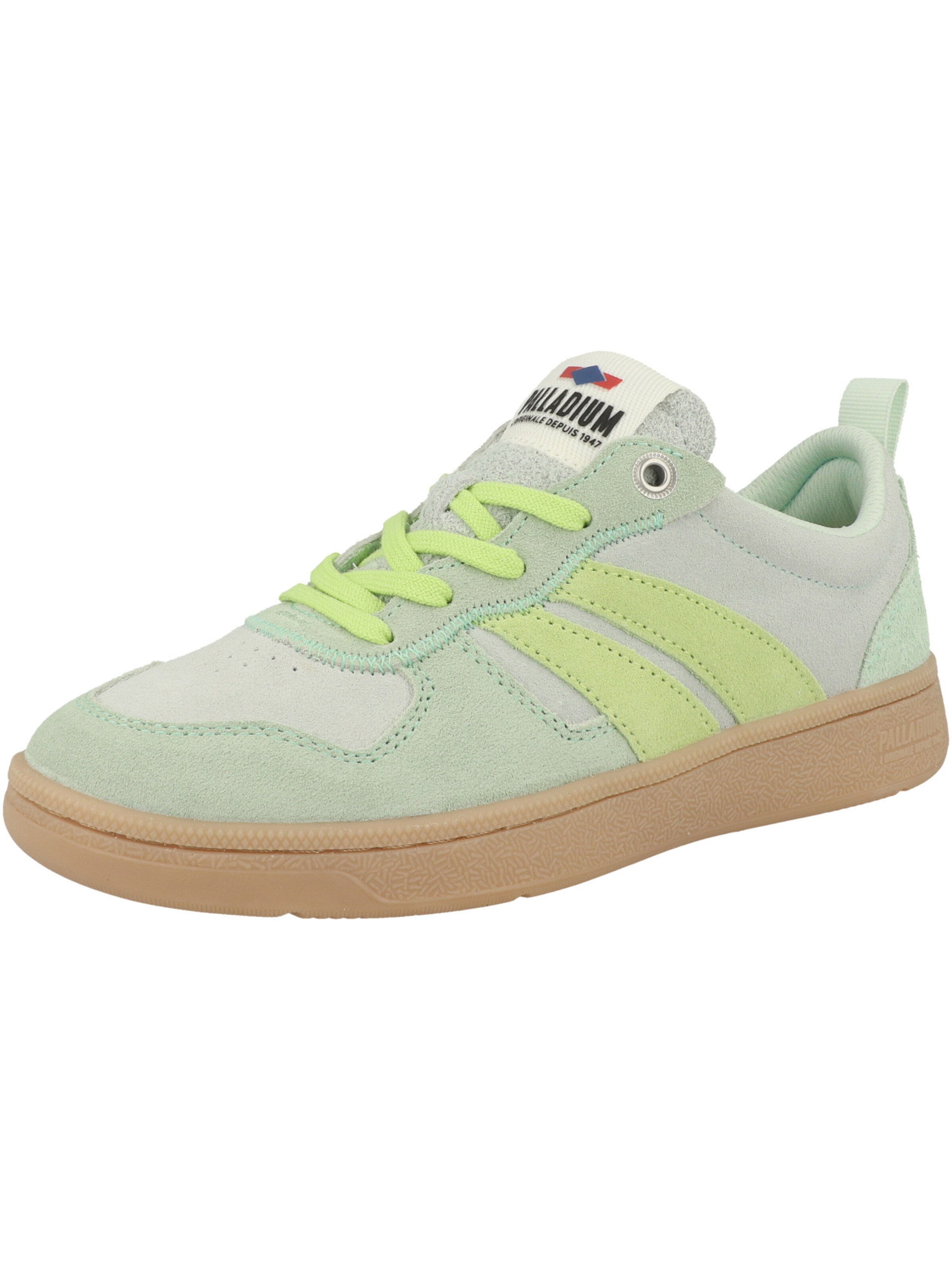 Palladium Sneaker  'Pallacup Flame' in Grün: Vorderseite