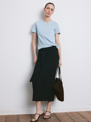 MANGO Tričko 'RITI' – modrá