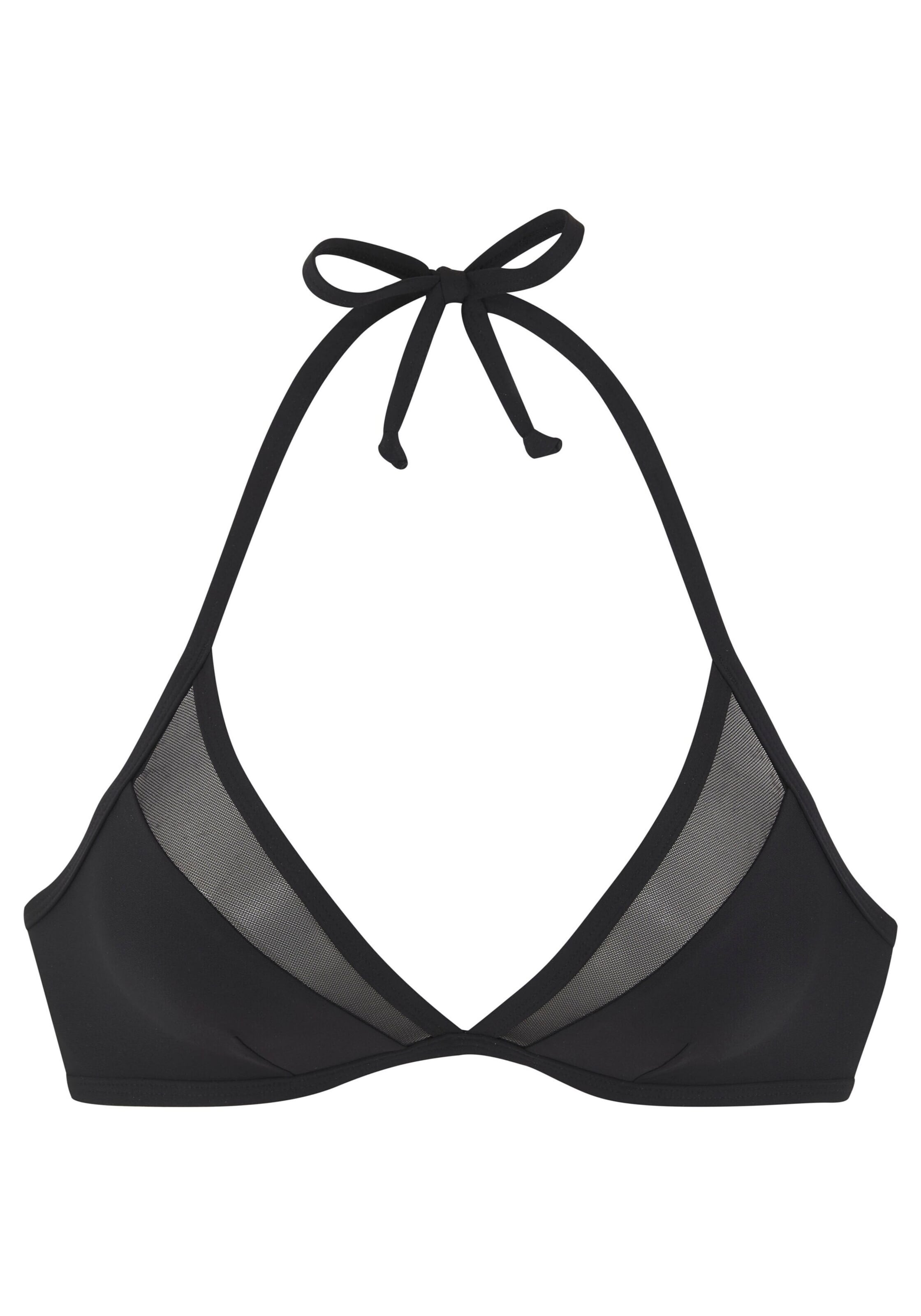 LASCANA - Triángulo Top de bikini en negro: frente