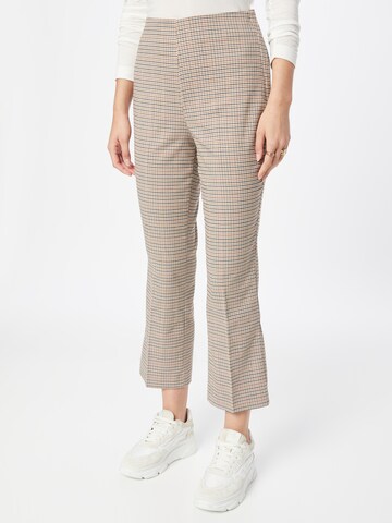 ESPRIT Regular Trousers with creases in Beige: front
