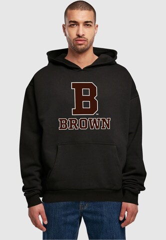 Merchcode Sweatshirt 'Brown University - B Initial' in Zwart: voorkant