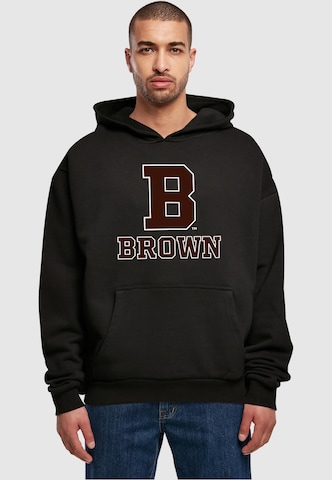 Merchcode Sweatshirt 'Brown University - B Initial' in Zwart: voorkant
