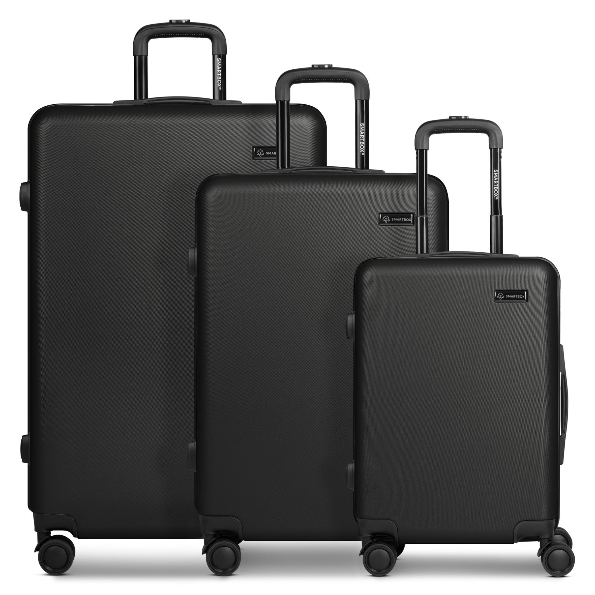 Ensemble de bagages Smartbox en noir : devant
